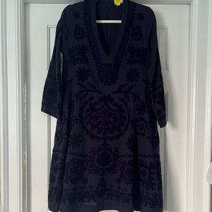 Roller Rabbit Mara Dress, Size S, Navy